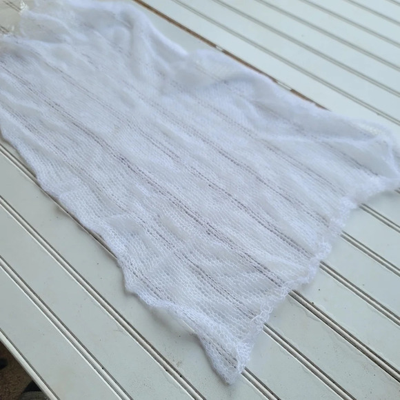 Newborn Photography Props Soft Knit Newborn Stretch Lighweig Wrap Blanket white - Picture 4 of 6